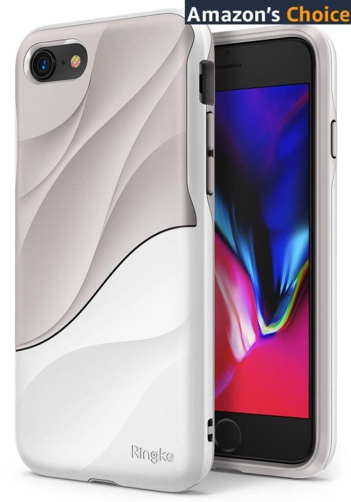 Ringke Wave iPhone 7/8 ile Uyumlu KIlıf Gray White