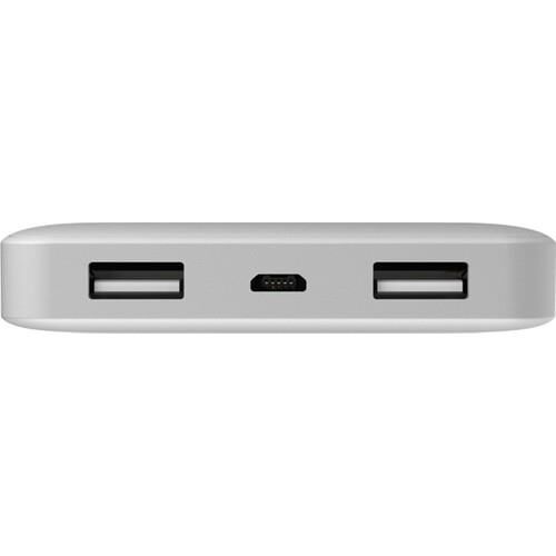 Belkin 10000 mAh Çift Çıkışlı Hızlı Powerbank Taşınabilir Şarj Cihazı (2.4A ve 3.4A) Gümüş