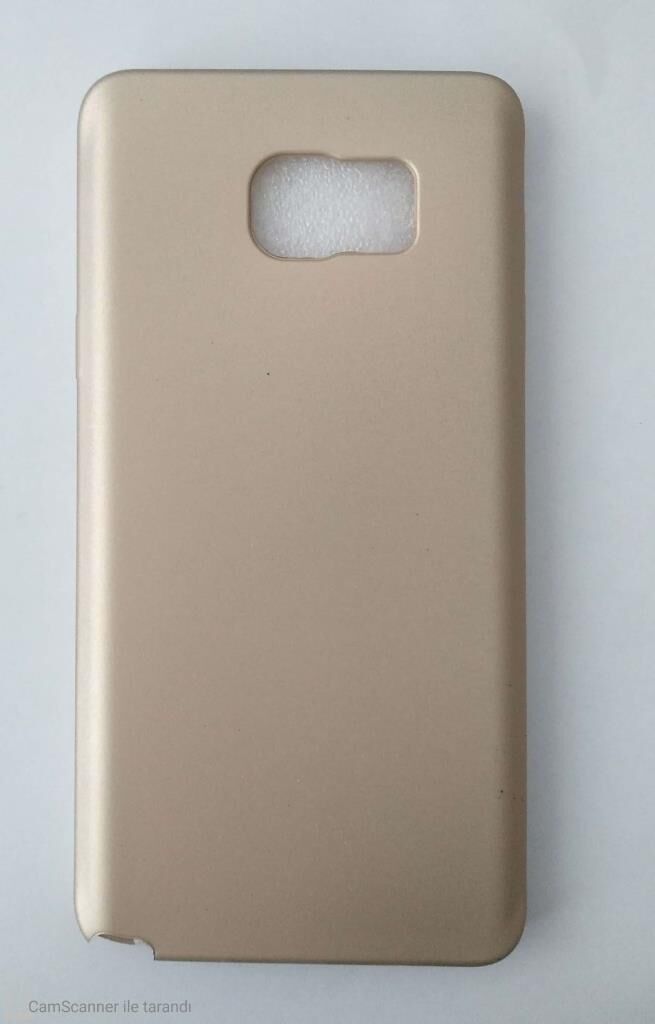 Jopus Galaxy Note 5 ile Uyumlu Soft Oil Silikon Kılıf Gold JS-108