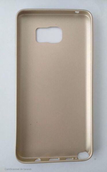 Jopus Galaxy Note 5 ile Uyumlu Soft Oil Silikon Kılıf Gold JS-108