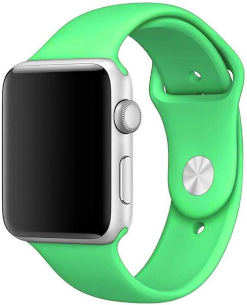 Apple Watch ile Uyumlu Series 3 42mm Silikon Kordon Yeşil