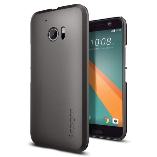 Spigen 10 ile Uyumlu Kılıf Thin Fit Ultra İnce Gun Metal