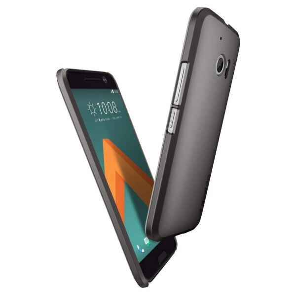 Spigen 10 ile Uyumlu Kılıf Thin Fit Ultra İnce Gun Metal