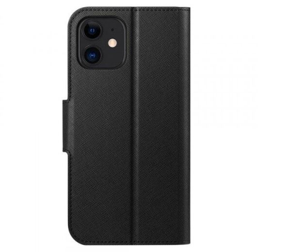 Spigen iPhone 12 / iPhone 12 Pro ile Uyumlu Kılıf, Caseology Câlin Saffiano Saffiano Black