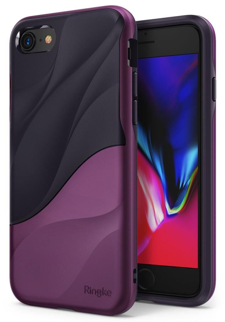 Ringke Wave iPhone 7 ile Uyumlu KIlıf Metallic Purple