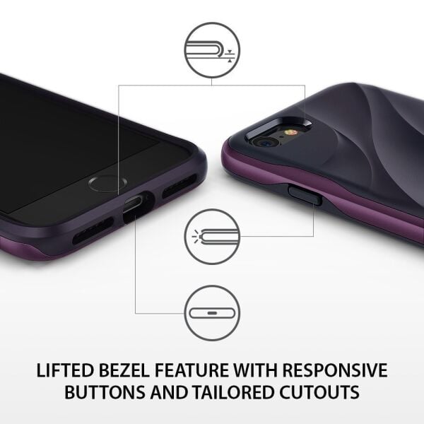 Ringke Wave iPhone 7 ile Uyumlu KIlıf Metallic Purple