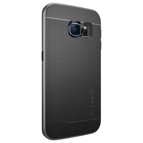Spigen Galaxy S6 Edge ile Uyumlu Kılıf Neo Hybrid Gun Metal