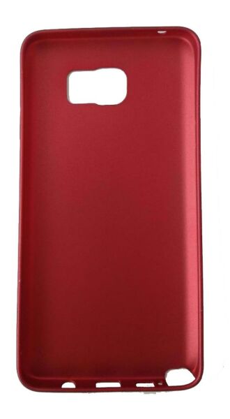 Jopus Galaxy Note 5 ile Uyumlu Soft Oil Silikon Kılıf Kırmızı JS-108