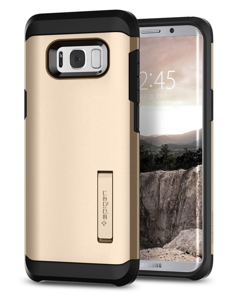 Spigen Galaxy S8 Plus ile Uyumlu Kılıf Tough Armor Gold Maple