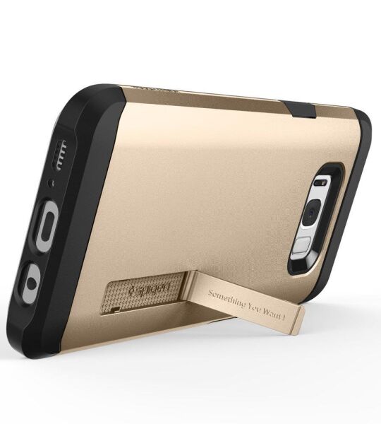 Spigen Galaxy S8 Plus ile Uyumlu Kılıf Tough Armor Gold Maple