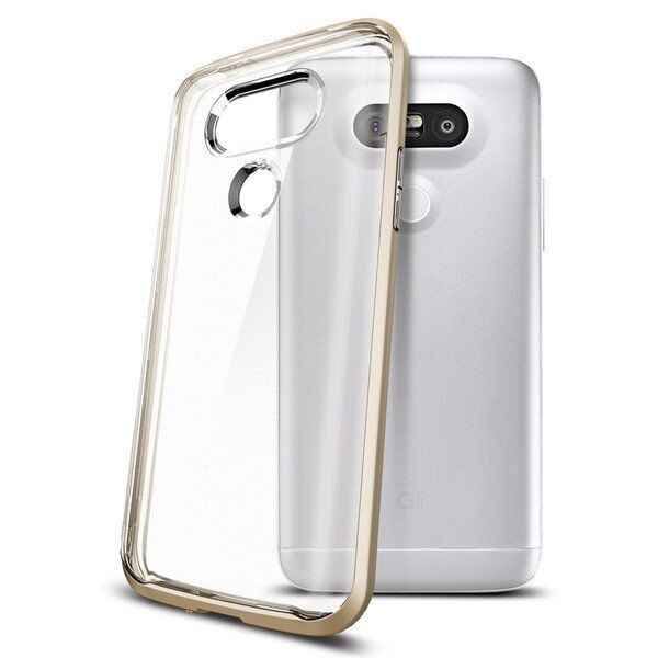 Spigen G5 ile Uyumlu Kılıf Neo Hybrid Crystal Champagne Gold