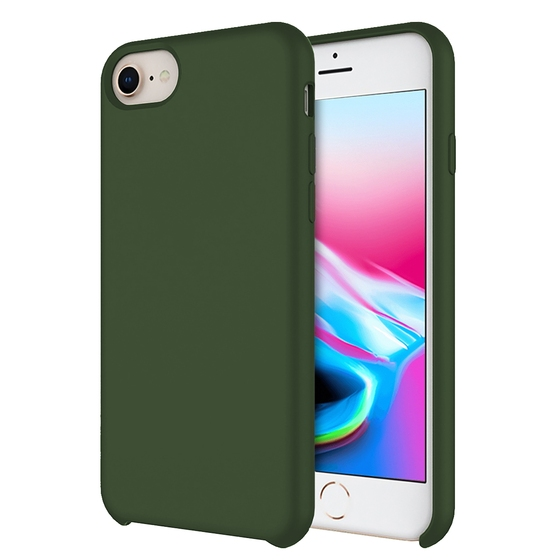 Buff iPhone 8/7 ile Uyumlu Rubber Fit Kılıf Dark Olive