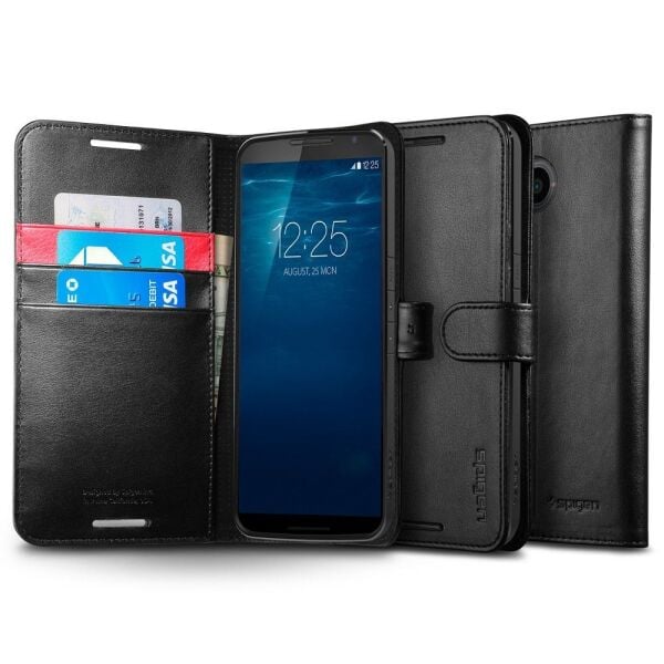 Spigen One M9 ile Uyumlu Kılıf Wallet S Cüzdan Black
