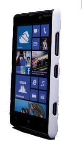 Nillkin Lumia 820 ile Uyumlu Sert Kauçuk Kılıf Beyaz