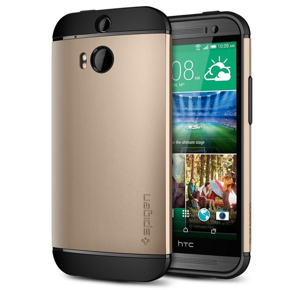 Spigen One M8 ile Uyumlu Kılıf Slim Armor Champagne Gold