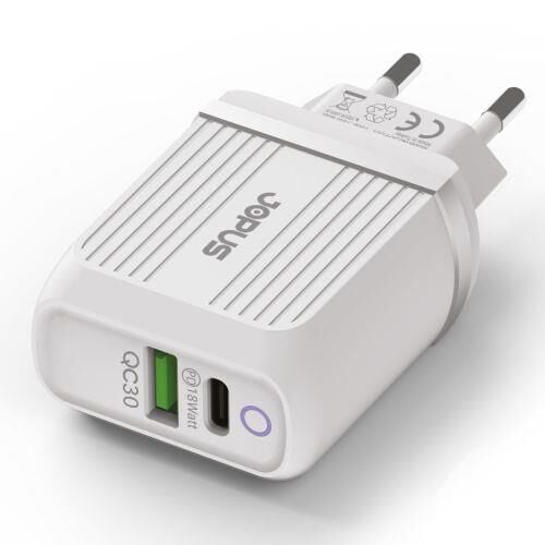 Jopus Universal JO-PD01 Pdshot Pd / Qc 18W Ev Şarj Cihazı Beyaz