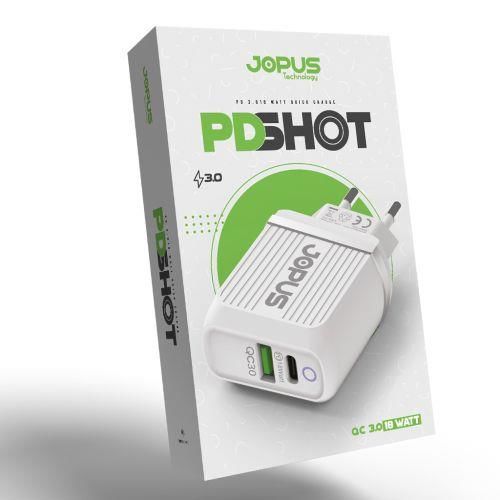 Jopus Universal JO-PD01 Pdshot Pd / Qc 18W Ev Şarj Cihazı Beyaz