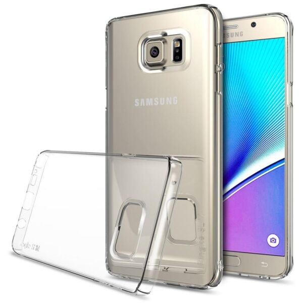 Ringke Slim Galaxy Note 5 ile Uyumlu Kılıf Crystal Clear 4 Tarafı Saran İnce Şık Tasarım