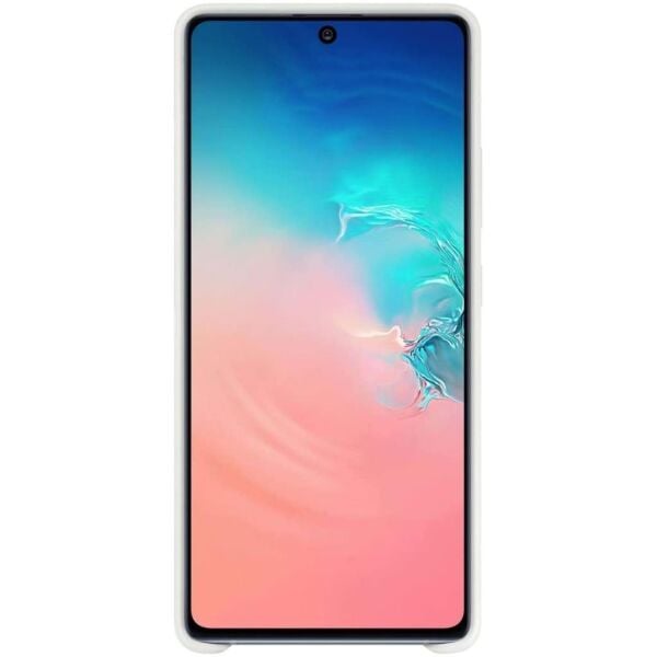 Galaxy S10 Lite ile Uyumlu Silikon Kılıf Beyaz EF-PG770TWEGWW