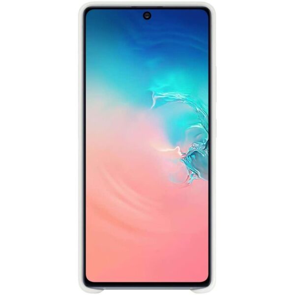 Galaxy S10 Lite ile Uyumlu Silikon Kılıf Beyaz EF-PG770TWEGWW