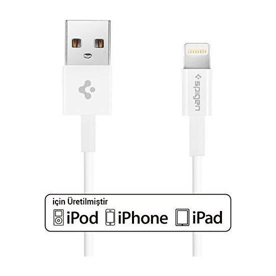 Spigen Essential Apple Lightning Şarj ve Data Kablo (1 Metre) MFI Lisanslı Made For Apple C10LS