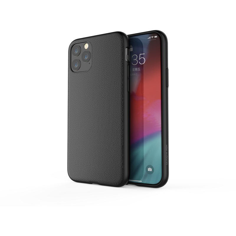 iPhone 11 Pro ile Uyumlu X-Doria Dash Air Serisi Gerçek Deri Kılıf Siyah