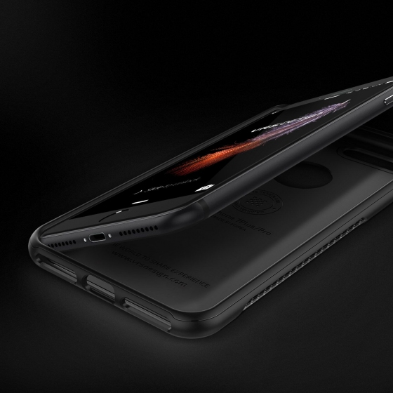 VRS iPhone 7 Plus ile Uyumlu New Carbon Fit Kılıf Black