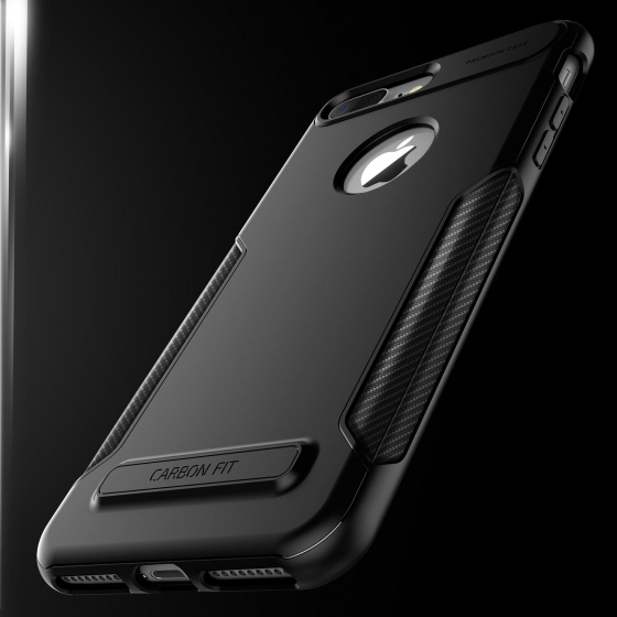 VRS iPhone 7 Plus ile Uyumlu New Carbon Fit Kılıf Black