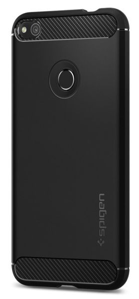 Spigen P9 Lite 2017, P8 Lite 2017, GR3 2017, Nova Lite, Honor 8 Lite ile Uyumlu Kılıf Rugged Armor Black