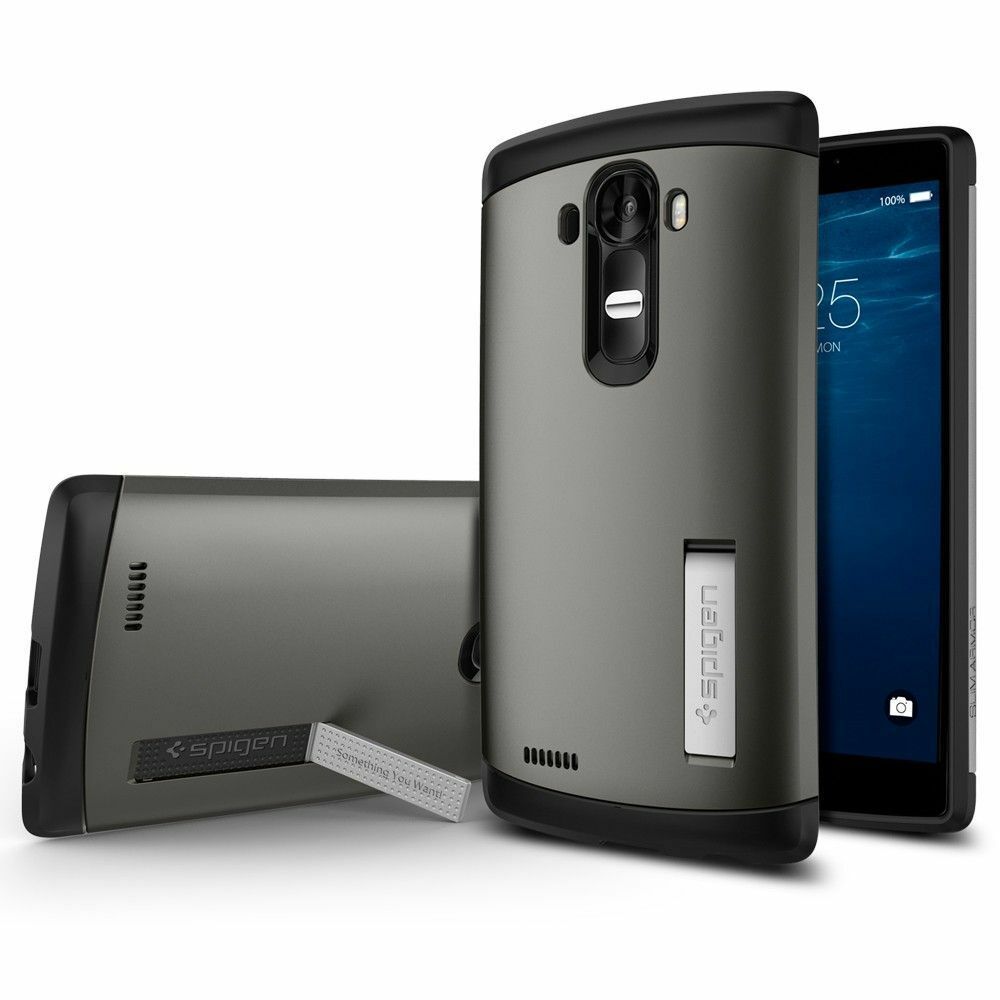 Spigen G4 ile Uyumlu Kılıf Slim Armor Gun Metal