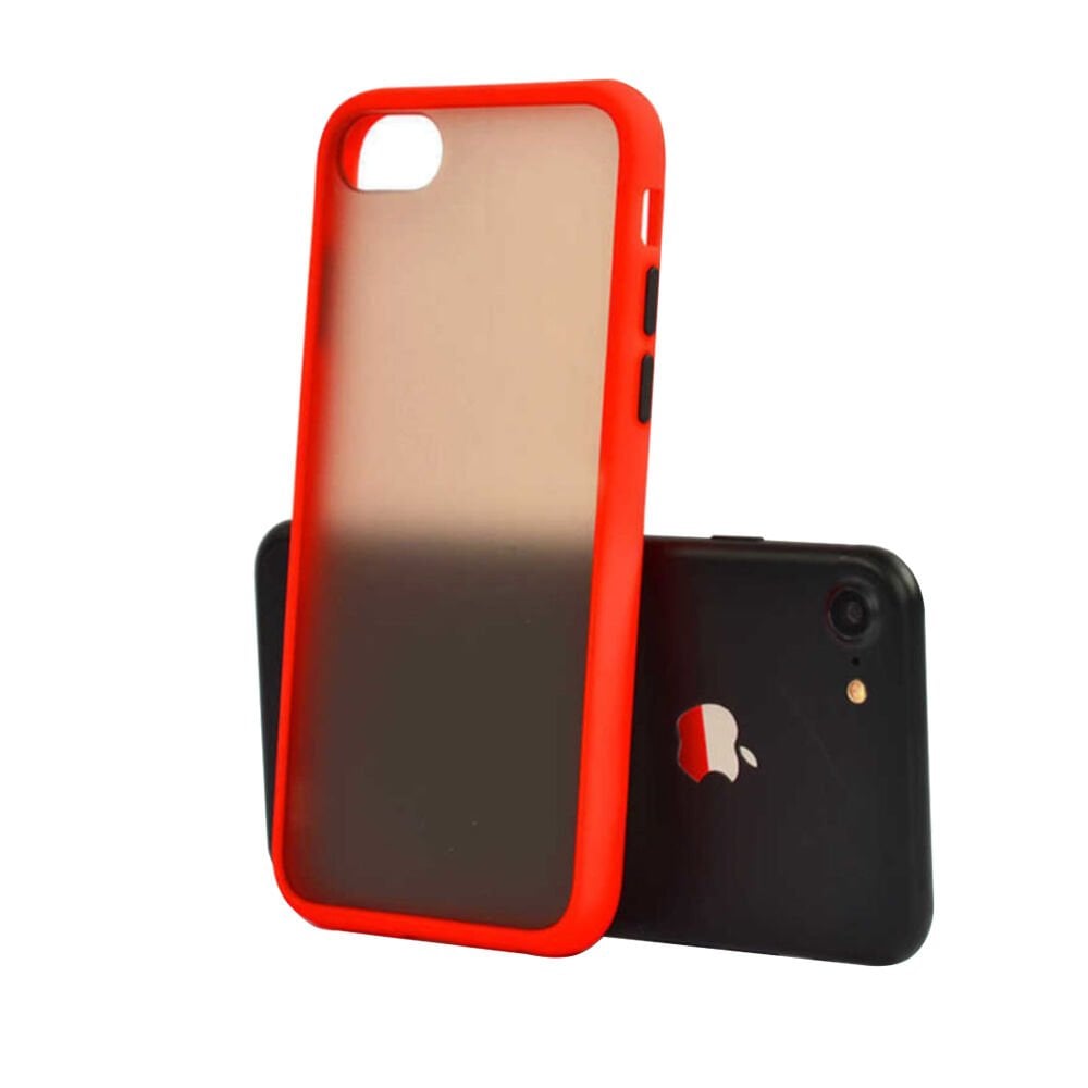 iPhone 7 Plus ile Uyumlu Lent Silikon Kılıf Kırmızı