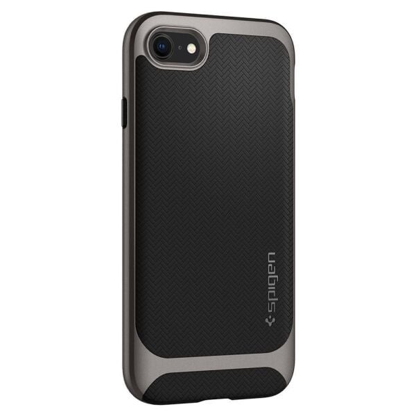 Spigen iPhone 7/8 ile Uyumlu Kılıf Neo Hybrid Herringbone Serisi Gun Metal