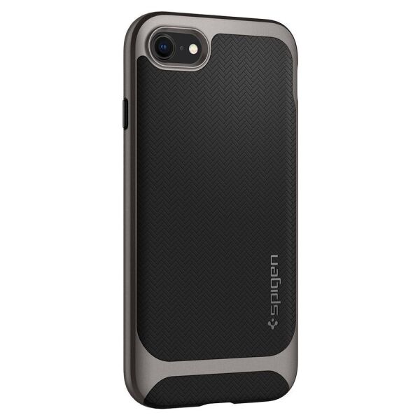 Spigen iPhone 7/8 ile Uyumlu Kılıf Neo Hybrid Herringbone Serisi Gun Metal