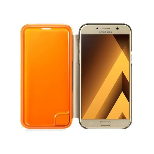 Galaxy A7(2017) ile Uyumlu Neon Flip Cover Altın EF-FA720PFEGWW