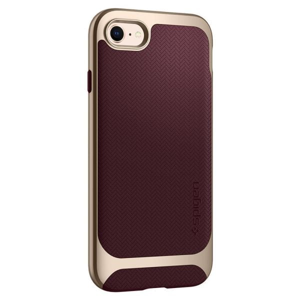 Spigen iPhone 7/8 ile Uyumlu Kılıf Neo Hybrid Herringbone Serisi Burgundy