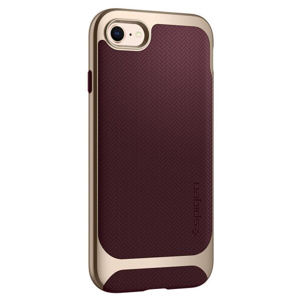 Spigen iPhone 7/8 ile Uyumlu Kılıf Neo Hybrid Herringbone Serisi Burgundy