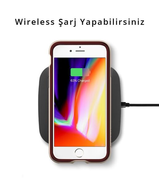 Spigen iPhone 7/8 ile Uyumlu Kılıf Neo Hybrid Herringbone Serisi Burgundy