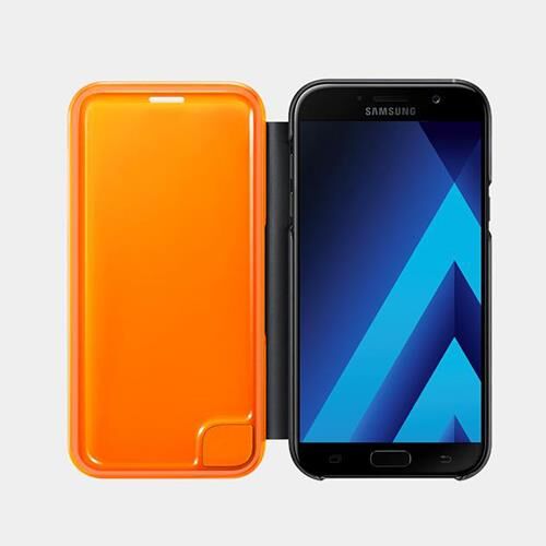 Galaxy A7(2017) ile Uyumlu Neon Flip Cover Siyah EF-FA720PBEGWW