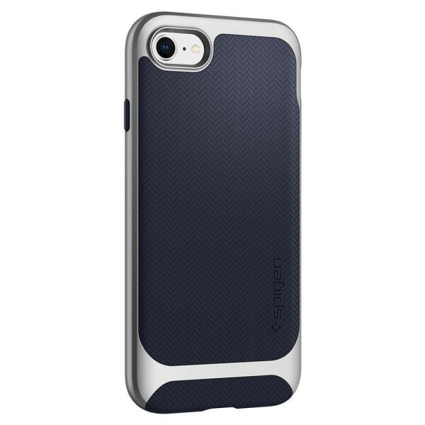 Spigen iPhone 7/8 ile Uyumlu Kılıf Neo Hybrid Herringbone Serisi Satin Silver