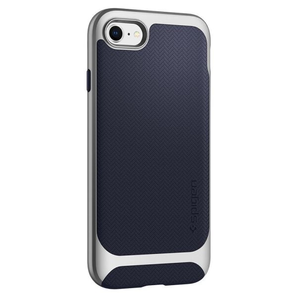 Spigen iPhone 7/8 ile Uyumlu Kılıf Neo Hybrid Herringbone Serisi Satin Silver