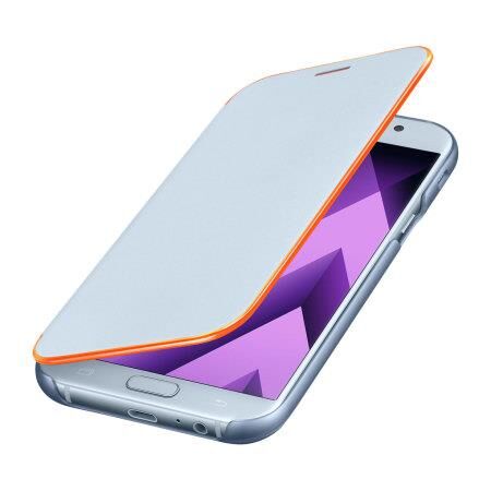 Galaxy A7(2017) ile Uyumlu Neon Flip Cover Mavi EF-FA720PLEGWW
