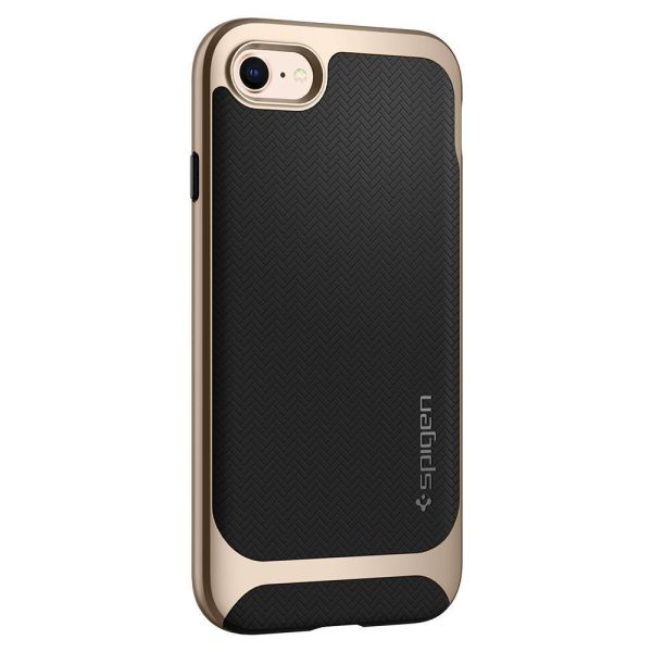 Spigen iPhone SE (2020) Uyumlu ile Uyumlu Kılıf Neo Hybrid Herringbone Serisi Champagne Gold