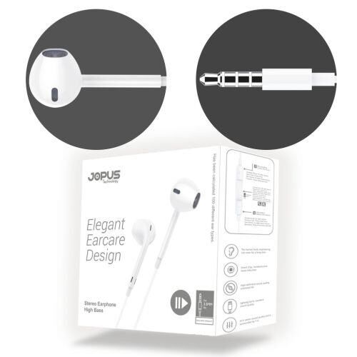 Jopus K50 iPhone 6G\5G ile Uyumlu Mikrofonlu Kulaklık Beyaz