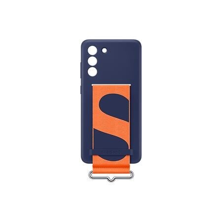 Galaxy S21 FE ile Uyumlu Kayışlı Silikon Kılıf Lacivert-EF-GG990TNEGWW