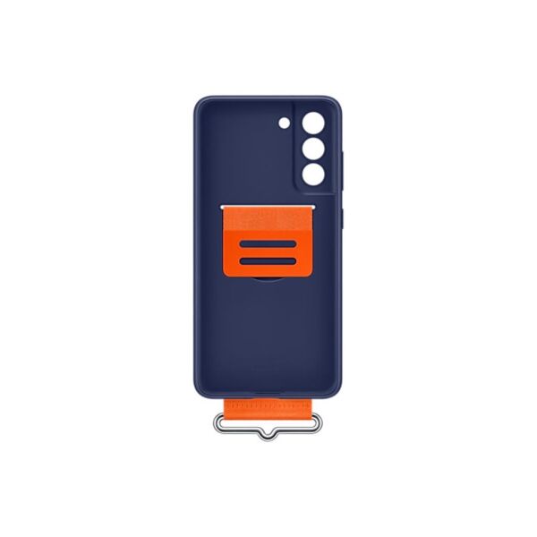 Galaxy S21 FE ile Uyumlu Kayışlı Silikon Kılıf Lacivert-EF-GG990TNEGWW