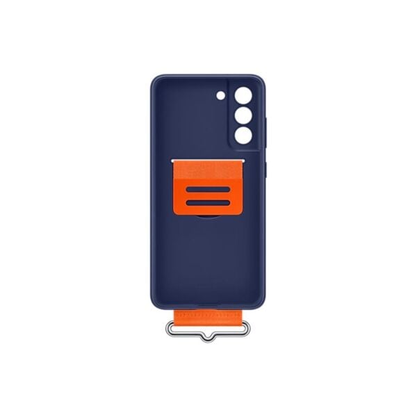 Galaxy S21 FE ile Uyumlu Kayışlı Silikon Kılıf Lacivert-EF-GG990TNEGWW