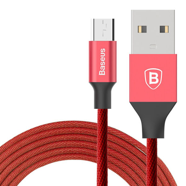 Baseus Yiven Micro USB Kablo 1.5M Kırmızı