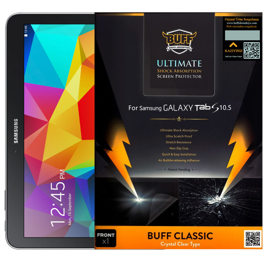 Buff Galaxy Tab S 10.5 ile Uyumlu Darbe Emici Film