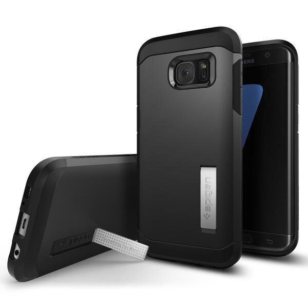 Spigen Galaxy S7 Edge ile Uyumlu Kılıf Tough Armor Black