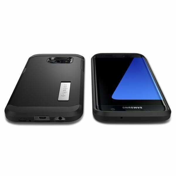 Spigen Galaxy S7 Edge ile Uyumlu Kılıf Tough Armor Black